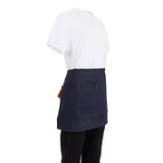 Southside Waist Apron Denim Blue (Tan Ties) - 700x430mm