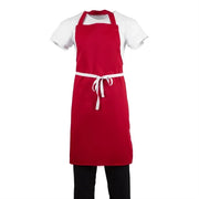 Whites Chefs Whites Bib Apron Polycotton RedBB466 - Hospitality Connect