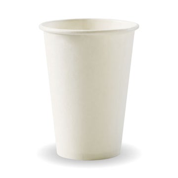 BIOPAK 320ml / 10oz (80mm) White Single Wall BioCup 1000 Units - Hospitality Connect