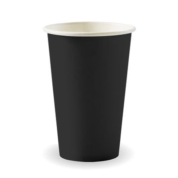 BIOPAK 350ml / 12oz (80mm) Black Single Wall BioCup 1000 Units - Hospitality Connect