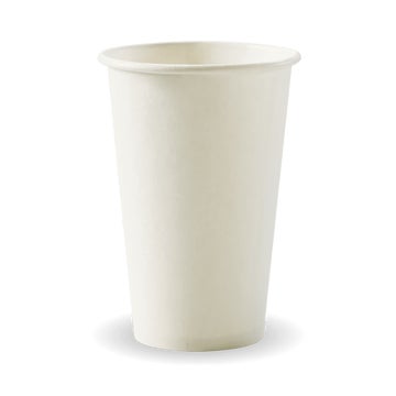 BIOPAK 350ml / 12oz (80mm) White Single Wall BioCup 1000 Units - Hospitality Connect