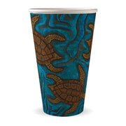 BIOPAK 460ml / 16oz (90mm) Indigenous Art Double Wall BioCup 1000 Units - Hospitality Connect