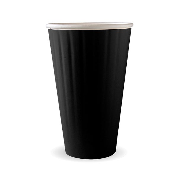 Biopak 460ml / 16oz (90mm) Black Double Wall BioCup 600 Units - Hospitality Connect
