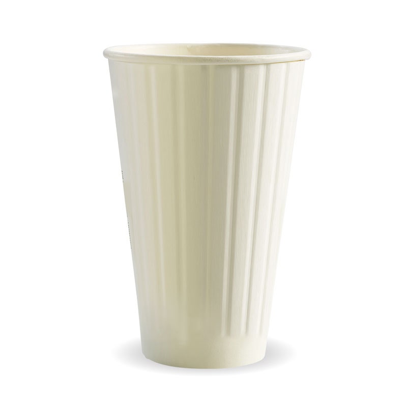 Biopak 460ml / 16oz (90mm) White Double Wall BioCup 600 Units - Hospitality Connect