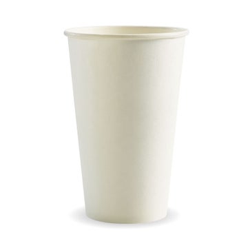 BIOPAK 510ml / 16oz (90mm) White Single Wall BioCup 1000 Units - Hospitality Connect