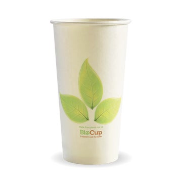 BIOPAK 595ml / 20oz (90mm) Leaf Single Wall BioCup 500 Units - Hospitality Connect