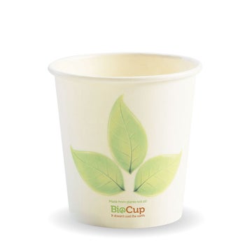 BIOPAK 120ml / 4oz (63mm) Leaf Single Wall BioCup 2000 units - Hospitality Connect