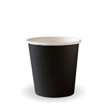 BIOPAK 120ml / 4oz (63mm) Black Single Wall BioCup 2000 units - Hospitality Connect