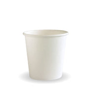 BIOPAK 120ml / 4oz (63mm) White Single Wall BioCup 2000 units - Hospitality Connect