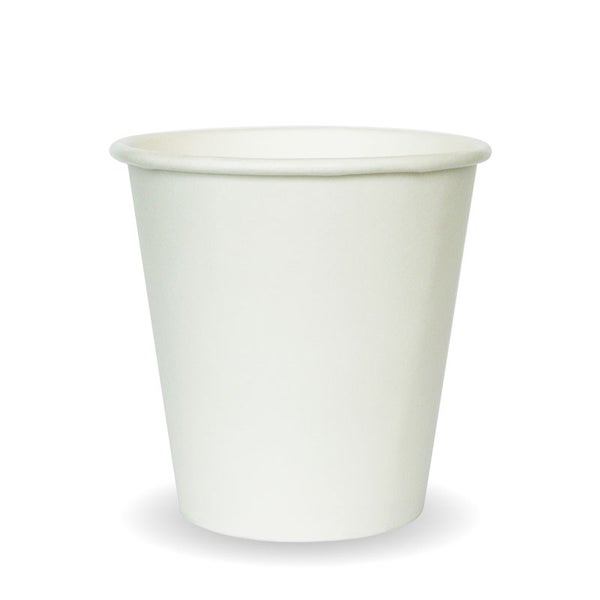 BIOPAK 230ml / 6oz (80mm) White Single Wall BioCup 1000 units - Hospitality Connect