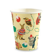BIOPAK 280ml / 8oz (80mm) Christmas Single Wall BioCup 1000 units - Hospitality Connect