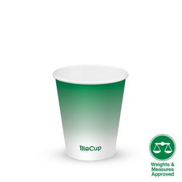BIOPAK 300ml / 10oz (90mm) Green Cold Paper BioCup 1000 Units - Hospitality Connect
