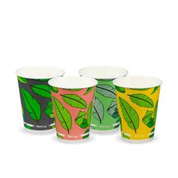 BIOPAK 390ml / 12oz (90mm) Leaf Cold Paper BioCup 1000 Units - Hospitality Connect