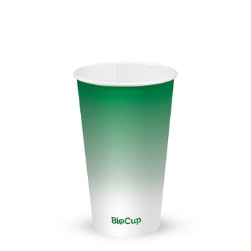 BIOPAK 500ml / 16oz (90mm) Green Cold Paper BioCup 500 Units - Hospitality Connect