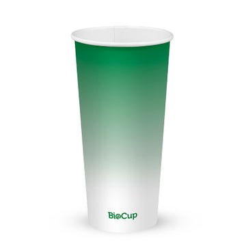 BIOPAK  600ml / 20oz (90mm) Green Cold Paper BioCup 1000 Units - Hospitality Connect