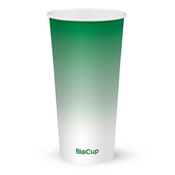 BIOPAK 960ml / 32oz (105mm) Green Cold Paper BioCup 500 Units - Hospitality Connect