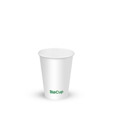 BIOPAK 200ml / 6oz (73mm) White Cold Paper Water BioCup 1000 Units - Hospitality Connect