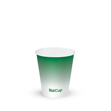 BIOPAK 200ml / 6oz (80mm) Green Cold Paper BioCup 1000 Units - Hospitality Connect