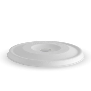 BIOPAK 105mm Cold BioCup Plant Fibre Pulp Flat Lids 1000 Units - Hospitality Connect