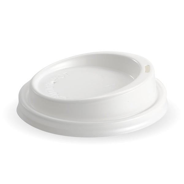 BIOPAK 90mm Large White PS BioCup Lid 1000 Units - Hospitality Connect