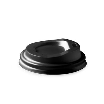 Biopak 62mm / 4oz Black PLA BioCup Lid 1000 Units - Hospitality Connect