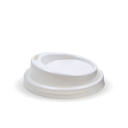 BIOPAK 63mm / 4oz White PS Sipper BioCup Lid 1000 Units - Hospitality Connect