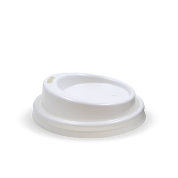 BIOPAK 63mm / 4oz White PS Sipper BioCup Lid 1000 Units - Hospitality Connect
