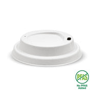 BIOPAK 80mm Small White Plant Fibre BioCup Lid 1000 Units - Hospitality Connect