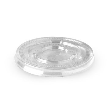 BIOPAK  90mm PLA Clear Flat Cold Paper BioCup Lid 1000 Units - Hospitality Connect