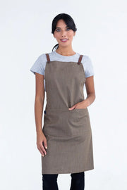 Aussie Chef Bella Latte Brown - Tan Straps Apron
