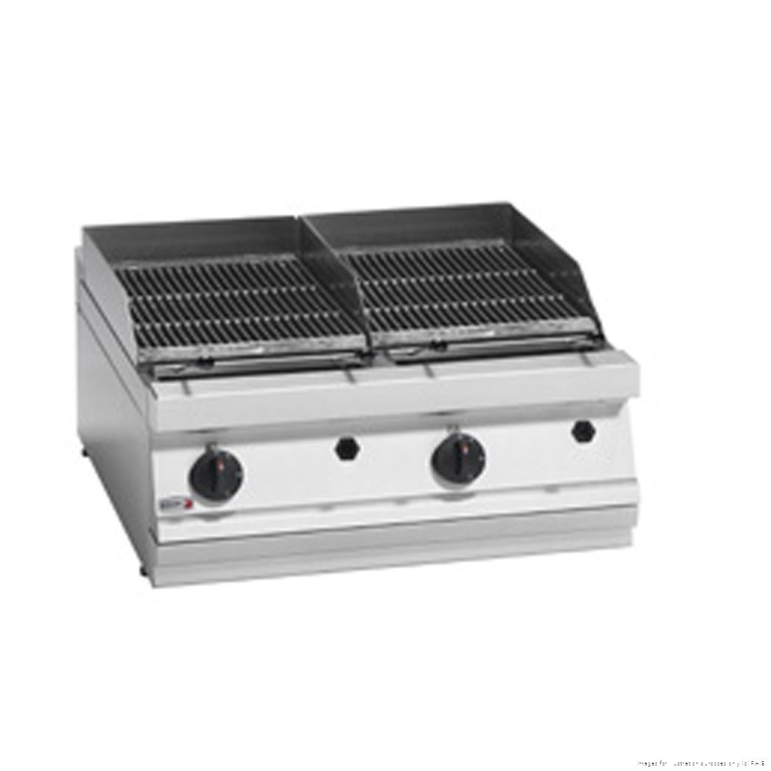 Fagor 700 Series LPG charcoal 2-grid char grill with stainless steel cooking surface