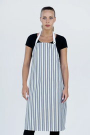 Aussie Chef Chef Bib Woven White/Grey