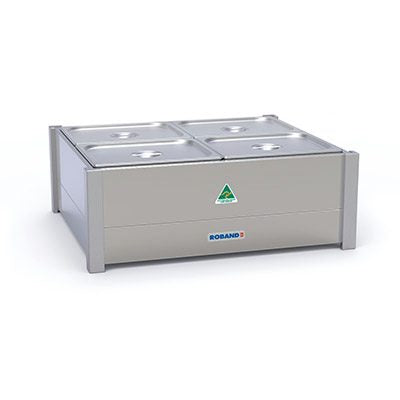Roband Hot Bain Marie 4 x 1/2 size pans, double row BM22A