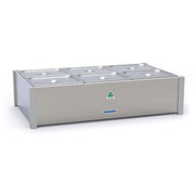 Roband Hot Bain Marie 6 x 1/2 size pans, double row BM23A