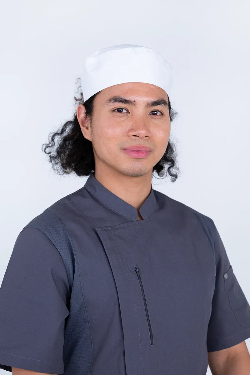 Aussie Chef Box Hat White-Size: Small