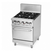 Brenner Forge 800 Series LPG Gas Range with Oven (4 Burner, 1 Oven) - BREG8RO-600L