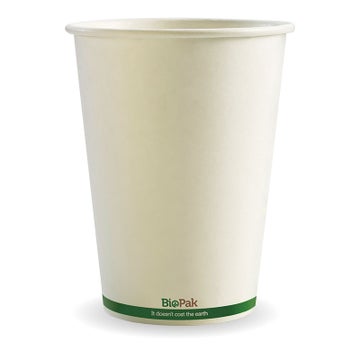 Biopak 950ml / 32oz White BioBowl 400 Units - Hospitality Connect
