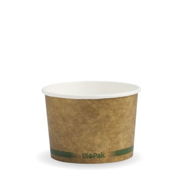 BIOPAK 250ml / 8oz Kraft BioBowl 1000 Units - Hospitality Connect