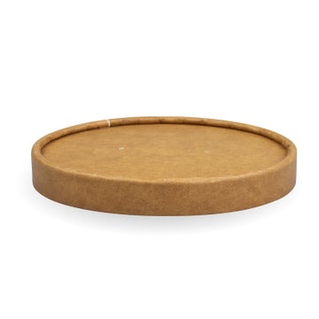 BIOPAK 430-950ml / 12-32oz Kraft Paper BioBowl Lid 500 Units - Hospitality Connect