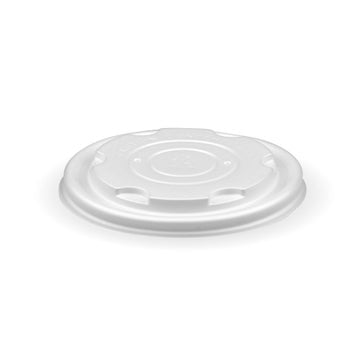 BIOPAK 250ml / 8oz White PLA BioBowl Lid 1000 Units - Hospitality Connect