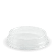 BIOPAK 60-280ml Flat No Hole Clear BioCup Lid 2000 Units - Hospitality Connect