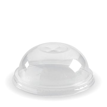 BIOPAK 60-280ml Dome X-Slot Clear BioCup Lid 1000 Units - Hospitality Connect