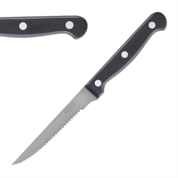 Olympia Steak Knives Black - 4 1/2" (Box 12) - Hospitality Connect