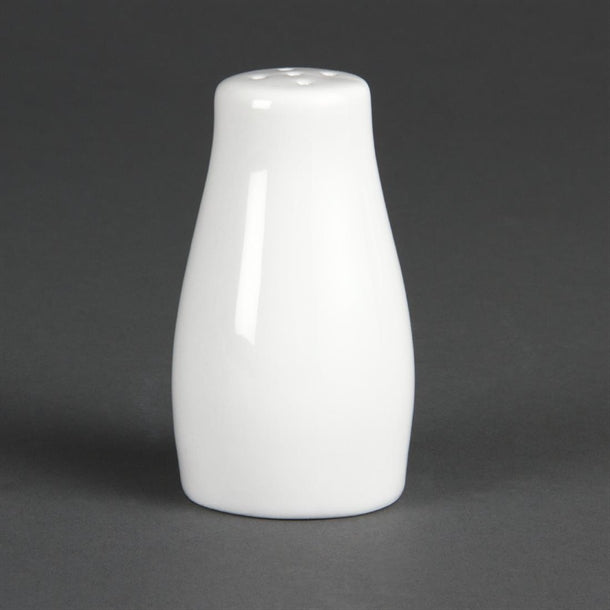 Olympia Whiteware Pepper Shaker - 90mm 3 1/2" (Box 12) - Hospitality Connect