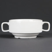 Olympia Whiteware Soup Bowl with Handles - 10.5cm 4" 14oz (Box 6) - Hospitality Connect
