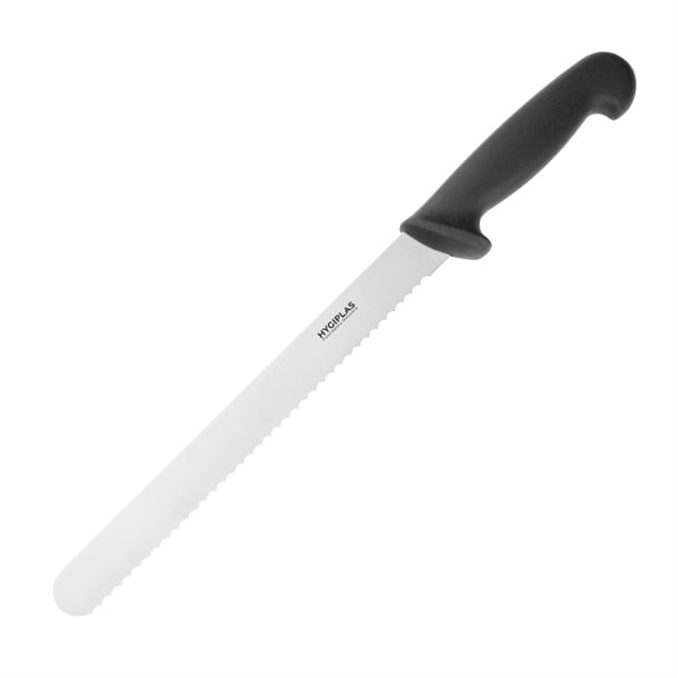 Hygiplas Slicer Serrated Black - 10" - Hospitality Connect
