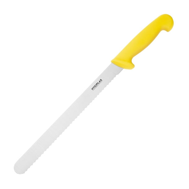 Hygiplas Slicer Serrated Yellow - 12" - Hospitality Connect