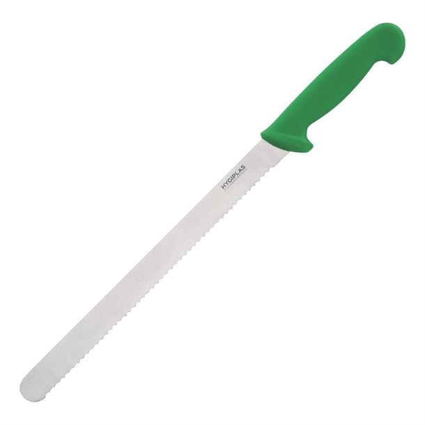 Hygiplas Slicer Serrated Green - 12" - Hospitality Connect