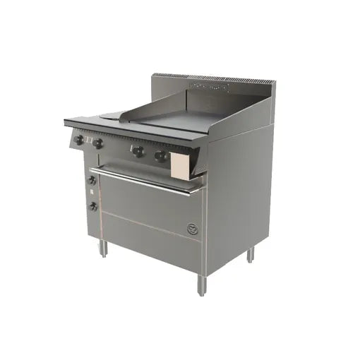 Goldstein 800 SERIES 2x Solid Plate with Griddle OVEN RANGES PE2S24G28 - Hospitality Connect