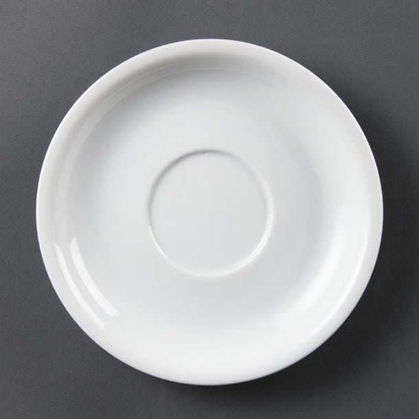 Olympia Whiteware Cappuccino Saucer - 10oz (Box 12) - Hospitality Connect